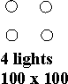 4 lights 100x100