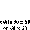 table 80x80 or 60x60